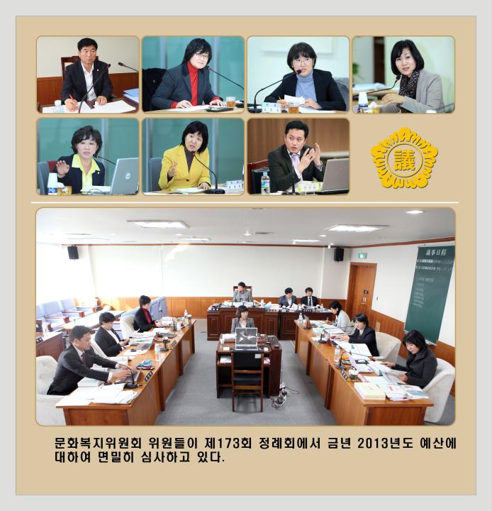 [6대] 제173회 문화복지위원회 예산심의